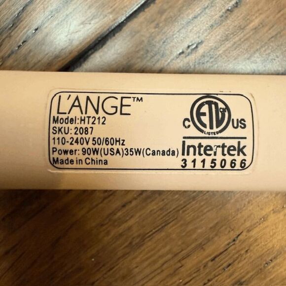 L'ange Le Curl Titanium Curling Wand with Digital Display 1.25 Barrel HT212 2087 - Picture 3 of 3